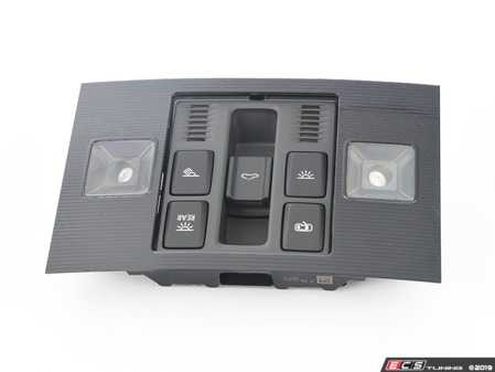 ES#3423740 - 5G1947105RWHI - Front Lamp Assembly - Black - Replace your damaged overhead light or retro fit this so all of you buttons are backlit! - Genuine Volkswagen Audi - Volkswagen