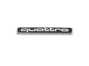 ES#2725578 - 8V0853737A - 'Quattro' Emblem - Chrome - Replace your worn or missing emblem  - Genuine Volkswagen Audi - Audi