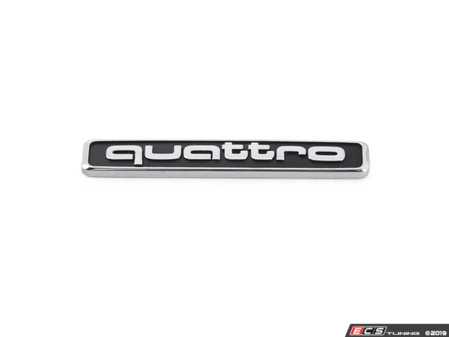 ES#2725578 - 8V0853737A - 'Quattro' Emblem - Chrome - Replace your worn or missing emblem  - Genuine Volkswagen Audi - Audi