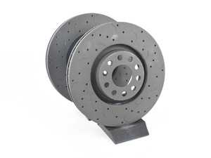 ES#3571172 - HTC4766 -  Front Talon Cross Drilled & Slotted Brake Rotors - Pair (321x30) - An all new cross drilled and slotted upgrade for your vehicle - Offering performance, durability, and quality in one package! - Hawk - Audi