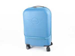 ES#3610187 - 80222460878 - MINI Carry On Luggage / Cabin Trolley - Island Blue - MINI wings logo embossed luggage - Genuine MINI - MINI