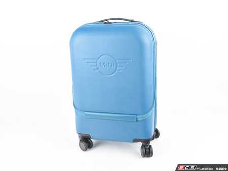 ES#3610187 - 80222460878 - MINI Carry On Luggage / Cabin Trolley - Island Blue - MINI wings logo embossed luggage - Genuine MINI - MINI