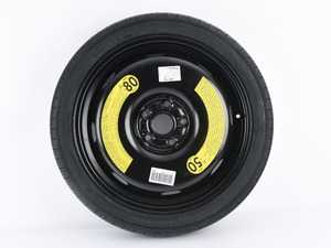 ES#4876939 - 5Q0601027CT03CWT - 18" Spare Wheel & Tire Assembly - 18x3.5 ET25 5x112 - T125/70R18 Continental Tire - Assembled By ECS - Audi Volkswagen