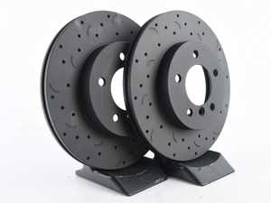 ES#3571167 - HTC4760 - Front Talon Cross Drilled & Slotted Brake Rotors - Pair (300x22) - Upgrade to a slotted / cross-drilled rotor for improved braking - Hawk - BMW