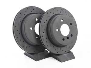 ES#3571099 - HTC4502 - Rear Talon Cross Drilled & Slotted Brake Rotors - Pair (300x20mm) - Upgrade to a slotted / cross-drilled rotor for improved braking - Hawk - BMW