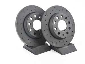 ES#3571189 - HTC4785 - Talon Brake Rotors - Rear Cross Drilled and Slotted (255x12) - An all new cross drilled and slotted upgrade for your vehicle - Offering performance, durability, and quality in one package! - Hawk - Audi