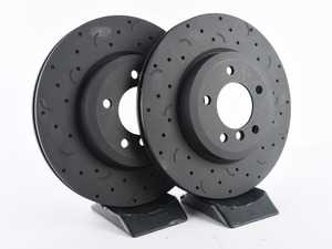 ES#3571186 - HTC4782 - E46 Z4 Front Talon Cross Drilled & Slotted Brake Rotors - Pair (325x25) - Upgrade to a slotted / cross-drilled rotor for improved braking - Hawk - BMW