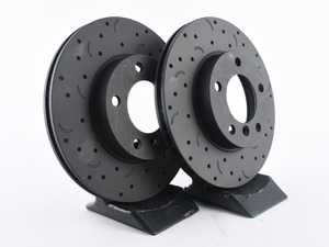 ES#3571130 - HTC4688 - Front Talon Cross Drilled & Slotted Brake Rotors - Pair (286x22) - Upgrade to a slotted / cross-drilled rotor for improved braking - Hawk - BMW