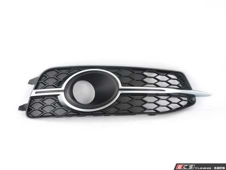ES#2571394 - 4G0807682K01C - Cooling Air Grille - Satin Black - Right - Lower bumper grille for models with adaptive cruise control (auto distance) - Genuine Volkswagen Audi - Audi