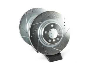 ES#3477509 - EBR1404XPR - Evolution Tru-Cast Drilled And Slotted Rotor Pair - Rear (345x24) - Performance rotors built to cool quickly and prevent corrosion for years of rough us and abuse. - Power Stop - BMW