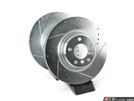 ES#3477509 - EBR1404XPR - Evolution Tru-Cast Drilled And Slotted Rotor Pair - Rear (345x24) - Performance rotors built to cool quickly and prevent corrosion for years of rough us and abuse. - Power Stop - BMW