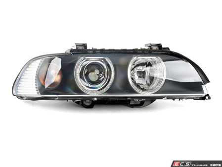 ES#3646947 - 63126912436 - E39 Xenon Headlight - Right - Xenon headlight assembly with angel eyes, comes with amber lens over indicator bulb (EURO SPEC) - Hella - BMW