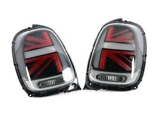 ES#3970686 - HMINI14TL-BRC - MINI Cooper Union Jack Clear/Black/Red Led Taillights F56 F55 F57 - Set (Factory LED)** - Upgrade to Union Jack design tail lights for your MINI - Helix - 