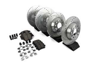 ES#3156478 - K2260 - Power Stop Z23 Evolution Sport Front & Rear Brake Kit (312mm/286mm) - A complete 4-wheel performance brake upgrade featuring drilled & slotted rotors and low-dust carbon-fiber ceramic pads. - Power Stop - Audi Volkswagen