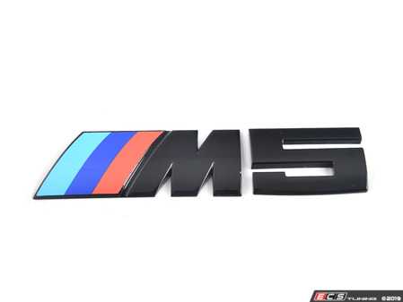 ES#4840001 - IND-E60M-TB-668 -  E60 M5 Painted Trunk Emblem - Gloss Black  - IND - BMW