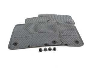 ES#345751 - 3C1061501A528 - Front European All Season Rubber Floor Mats - Grey - (NO LONGER AVAILABLE) - A thin profile mat designed to protect your carpet year round - Genuine Volkswagen Audi - 