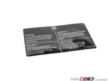 ES#79112 - 51142121173 - 8/LABEL ORIGINAL BMW - Genuine BMW - BMW