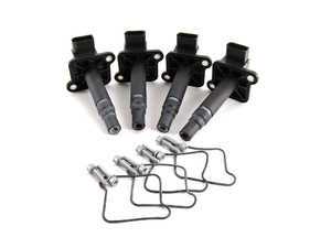 ES#7536 - 06a998000 - Coil Pack Ignition Solution - Stage I - Includes four OE VW/Audi Hitachi "E" style ignition coils & OEM fasteners - Assembled By ECS - Audi Volkswagen