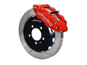 ES#3701008 - 140-12789-R - Wilwood superlite 6 Piston Radial Front Kit 12.88in Slotted Red - Featuring 6 piston calipers, 2 piece slotted rotors, and performance brake pads - Wilwood - Audi Volkswagen