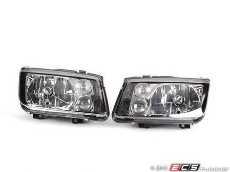 ES#10048 - zz560-2122 - European Headlight Set - Black - (NO LONGER AVAILABLE) - With fog lights, clear turn signals, and bulbs - ZiZa - 