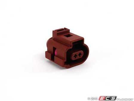 ES#311334 - 1J0973702A - Socket Housing - Priced Each - Brown 2 pin flat contact socket housing - Genuine Volkswagen Audi - Volkswagen