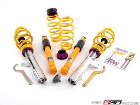 ES#2102338 - 15210039 - KW V2 Series Coilover Kit - Adjustable Dampening - Variant 2 coilovers offer sport handling with adjustable rebound dampening - KW Suspension - Audi Volkswagen
