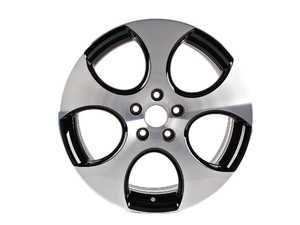 ES#1070844 - 1K0601025BAFZZ - 18" Detroit Wheel - Priced Each - Silver with Black accent. 18x7.5 ET51 - Genuine Volkswagen Audi - Volkswagen
