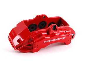 ES#1446161 - 95535142122 - Front Brake Caliper - Left - Red - Left side fitment - Genuine Porsche - Porsche