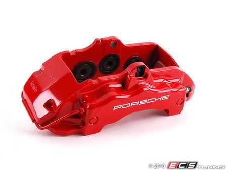 ES#1446161 - 95535142122 - Front Brake Caliper - Left - Red - Left side fitment - Genuine Porsche - Porsche