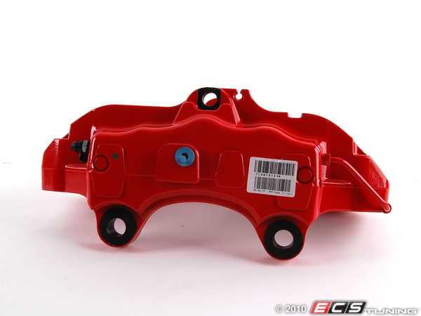 Genuine Porsche - 95535142122 - Front Brake Caliper - Left - Red
