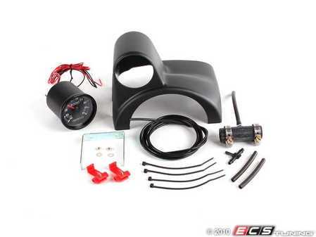 ES#2093801 - 8P0898010 - Column Mounted White Color Matching Boost Gauge Kit - Includes boost gauge, steering column pod, wiring and all hoses needed for installation - New South Performance - Audi