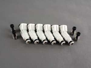 ES#5071 - FI36-6-KIT - 360cc Injectors & Fuel Rail Spacer Kit - Includes 6 injectors with billet spacers & hardware for installation - Assembled By ECS - Audi