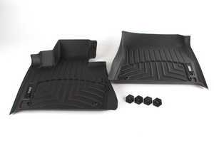ES#195249 - 82110419040 - E53 X5 Front All Weather Rubber Floor Mat Set - Black - Heavy duty all weather liners with raised edges, the ultimate in all weather protection - Genuine BMW - BMW