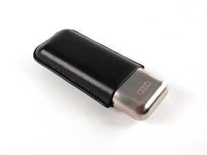 ES#2143088 - AHP724 - Leather And Stainless Steel Double Cigar Holder - Protection for your cigars. - Audi Collection - 