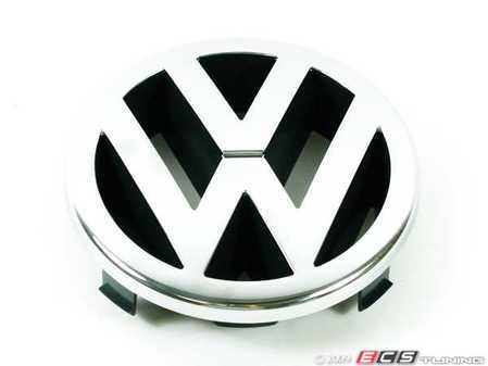 ES#11142 - 1J5853601ULM - "VW" Emblem - Chrome emblem in front grille - Genuine Volkswagen Audi - Volkswagen
