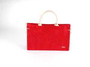 ES#2149008 - AHB349R - Jute Tote - Red - (NO LONGER AVAILABLE) - All purpose bag from Audi. - Audi Collection - 