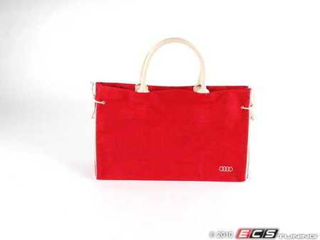 ES#2149008 - AHB349R - Jute Tote - Red - (NO LONGER AVAILABLE) - All purpose bag from Audi. - Audi Collection - 