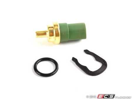 ES#1484 - 059919501AKT -  Coolant Temperature Sensor With O-Ring & Clip - 4 Pin - Updated Green sensor with square/round connector. Please check existing sensor color - URO - Audi Volkswagen