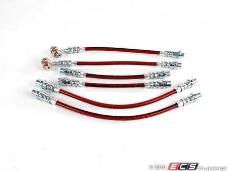 ES#1831948 - 8D0698501 - Front & Rear Exact-Fit Stainless Steel Brake Lines - Kit - DOT-compliant kit to improve pedal feel in your vehicle. - ECS - Audi