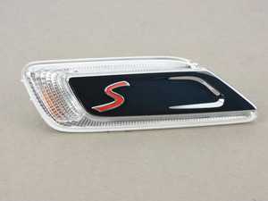 ES#3141392 - 63137358470 - Side Turn Signal & Grille S - Clear - Right  - Chrome side vent section on the quarter panel - Genuine MINI - MINI