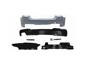 ES#3674377 - F10MTECHRR2PDC - M Technic Style Rear Bumper - With PDC - Add the more aggressive rear bumper from the M Sport package - ECS - BMW