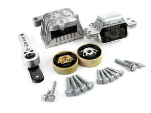 ES#2593518 - 1K0199855BBKT2 - Complete Drivetrain Mount Kit - Includes new engine/transmission mounts with hardware - Assembled By ECS - Audi