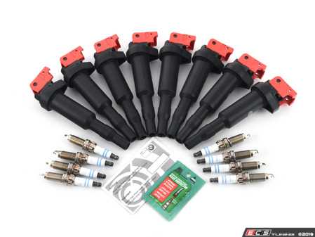 ES#3690108 - 12137594937KT9 - Performance Ignition Service Kit - Everything you need to service your ignition system including Bosch spark plugs and Bav Auto ignition coils - Assembled By ECS - BMW