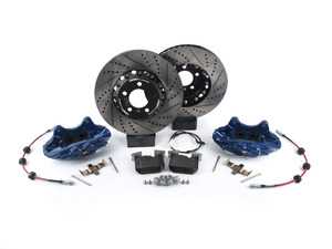 ES#3447563 - 009607ECS01AKT13 - ECS F30 M Performance Front Big Brake Kit - Blue - Upgrade to M Performance calipers and 370x30mm 2-piece front rotors with ECS DD23 Daily Driver brake pads - ECS - 