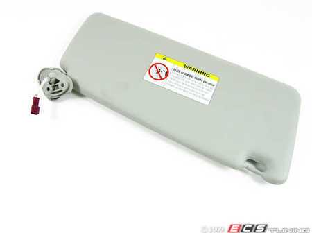 ES#87162 - 51168242555 - Gray Vinyl Sun Visor - Left - Lighted with small mirror  - Genuine BMW - BMW