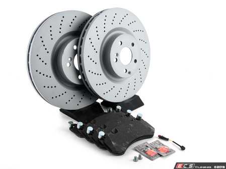 ES#3620044 - 000421201207KT7 - Front Brake Service Kit  - Featuring Zimmerman rotors and TRW pads - Assembled By ECS - Mercedes Benz