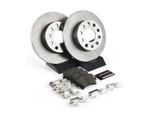 ES#3159207 - KOE4627 - Autospecialty Daily Driver Brake Service Kit - Rear (260x12) - Stock replacement brake kit with hardware, featuring OE replacement brake rotors and high performance Evolution ceramic pads - Power Stop - Volkswagen
