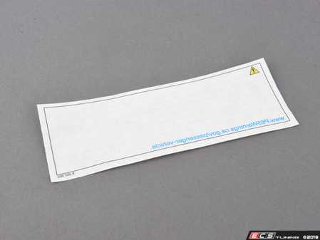 ES#3582790 - 71219482662 - Calif Prop65 Doorglass Label - Priced Each  - Used on the door glass - Genuine MINI - MINI