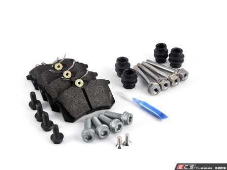 ES#2581478 - DP3680CRPSKT - Performance Rear Brake Service Kit (256x22) - Featuring ECS V5 slotted rotors and ECS EP24 Enthusiast Performance pads - Assembled By ECS - Volkswagen