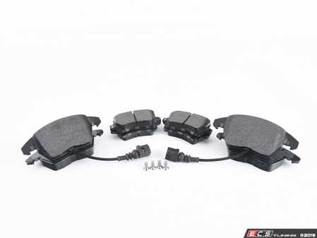ES#3536711 - 025997ECS0226KT - Performance Front & Rear Brake Service Kit - Featuring ECS V5 Drilled & Slotted rotors and ECS EP24 Enthusiast Performance pads - Assembled By ECS - Audi